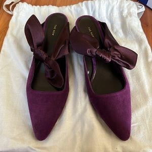 [New] The Row Coco Bow Tie Mules In Suede